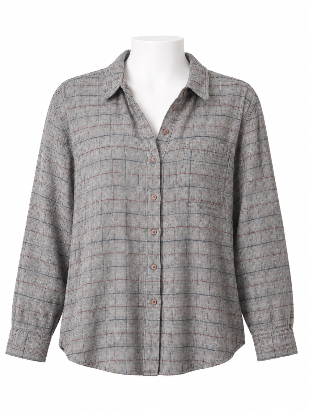 Size XL Vintage Northern Reflections Women’s Plaid Cotton Button Front Shirt
